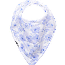 Rain+Conker Rain+Conker Blue Floral Watercolour Bandana Bib