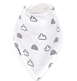Rain+Conker Rain+Conker Monochrome Clouds + Rainbows Bandana Bib