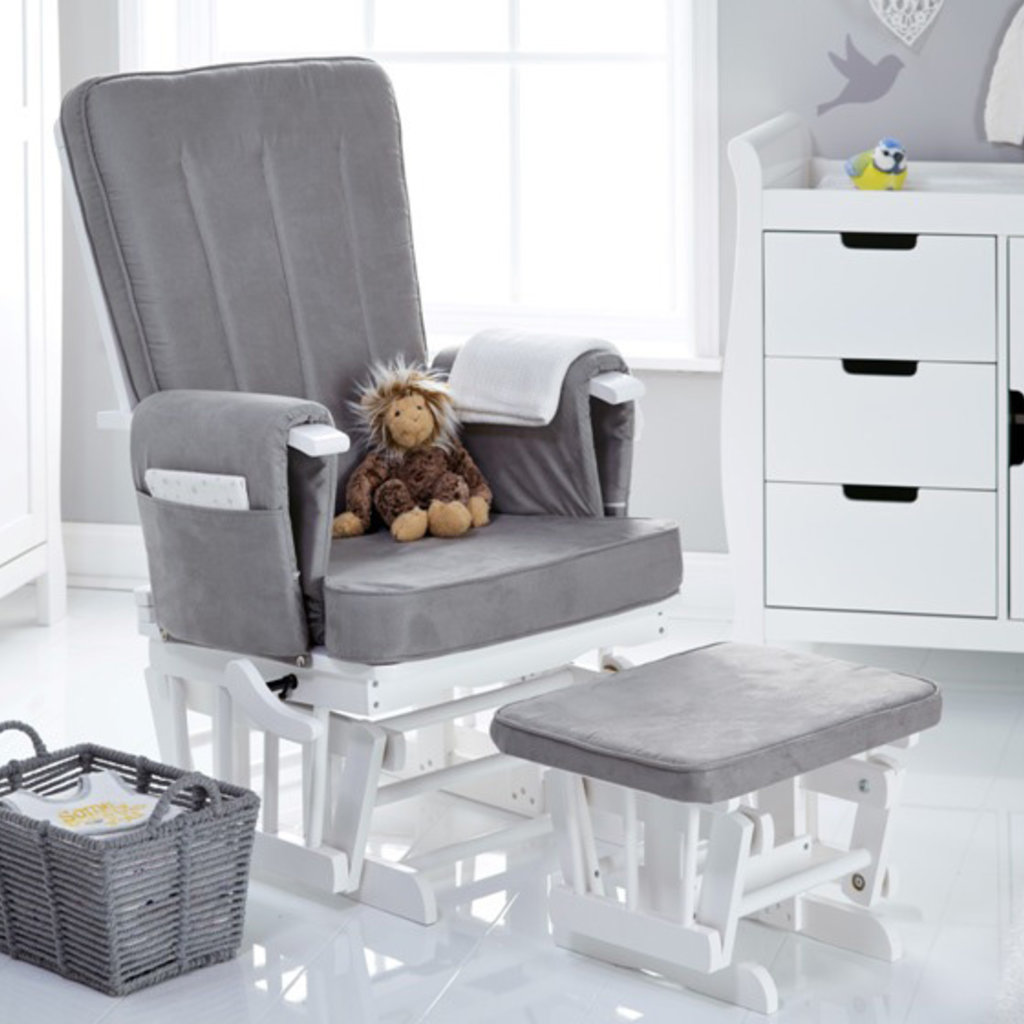 Obaby Stamford Luxe Sleigh 5 Piece Room Set – Taupe Grey