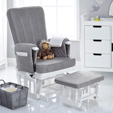 Obaby Stamford Luxe Sleigh 5 Piece Room Set – Taupe Grey