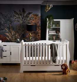 Obaby Stamford Luxe Sleigh 5 Piece Room Set – White