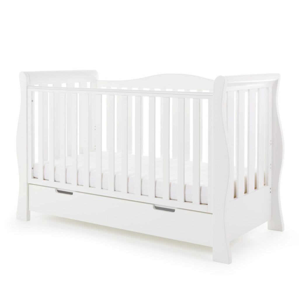 Obaby Stamford Luxe Sleigh 5 Piece Room Set – White