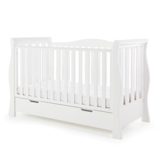 Obaby Stamford Luxe Sleigh 5 Piece Room Set – White