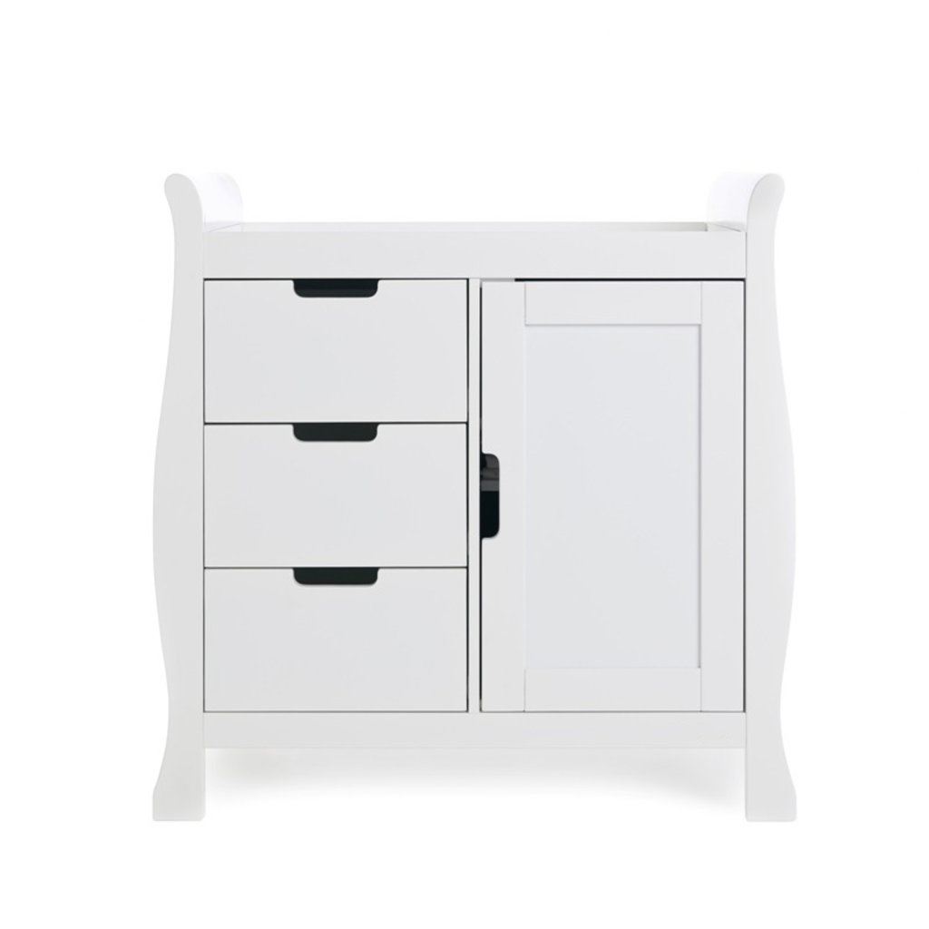 Obaby Stamford Luxe Sleigh 5 Piece Room Set – White
