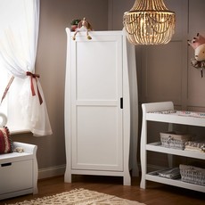 Obaby Obaby Stamford Sleigh Single Wardrobe - White