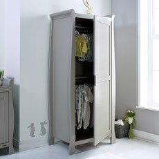 Obaby Obaby Stamford Sleigh Single Wardrobe - Warm Grey