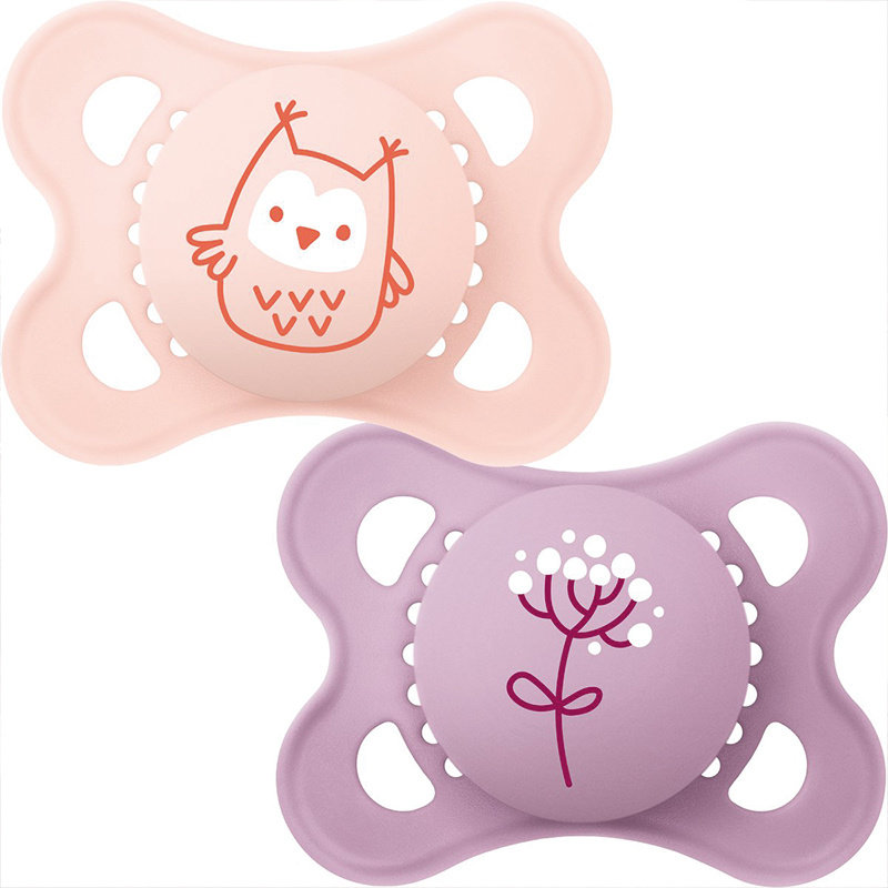 Mam MAM ORIGINAL SOOTHER NATURE MATT PINK 12M+ F2PK