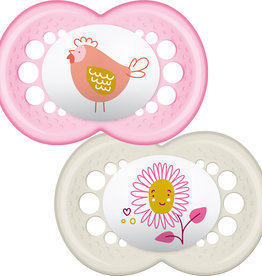 Mam MAM ORIGINAL SOOTHER PINK 12M+ 2PK