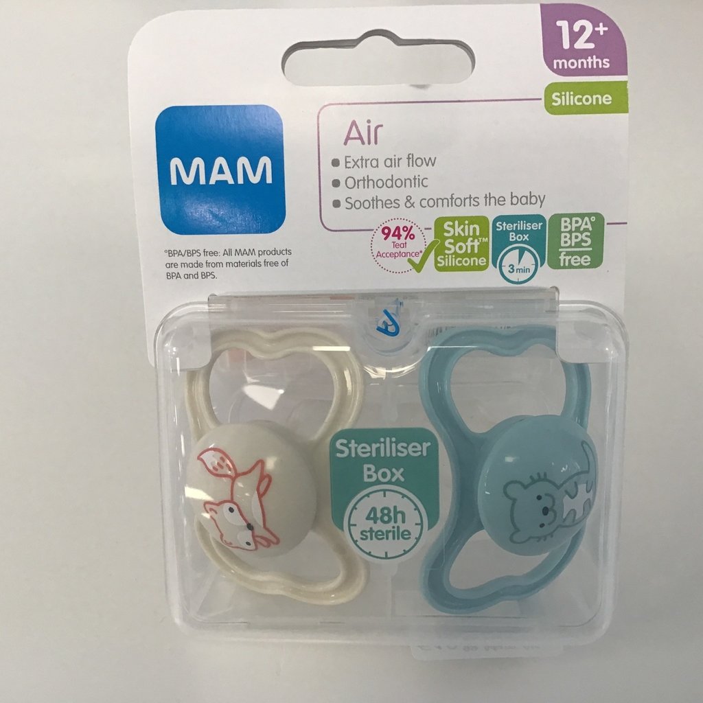 Mam Mam Air Soother Nature 12m+ 2pk