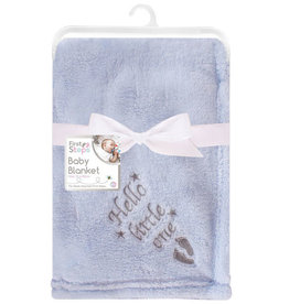 First Steps Hello Little One Baby Blanket Blue