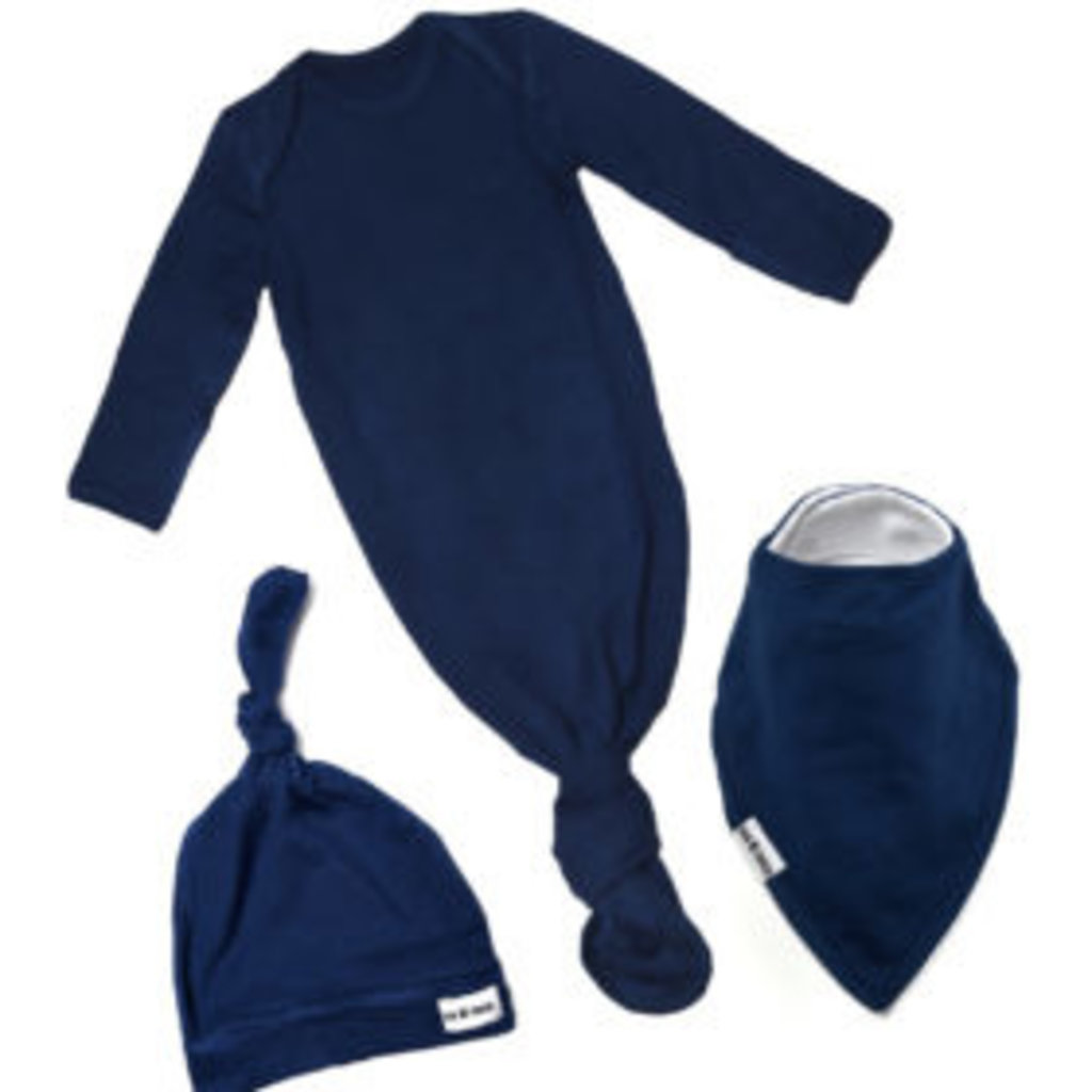 Rain+Conker Rain+Conker Newborn Knotted Sleep Gown: indigo