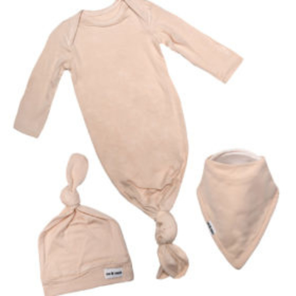 Rain+Conker Rain+Conker Newborn Knotted Sleep Gown: Blush