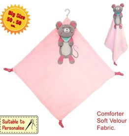 Large 3D Mouse Comforter-Pink