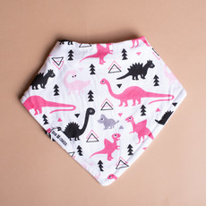 Rain+Conker Rain+Conker Pink Dinosaur Bandana Bib