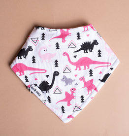 Rain+Conker Rain+Conker Pink Dinosaur Bandana Bib