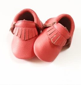 Rain+Conker Rain+Conker Coral Pink Moccasins Premium Leather 0-3m