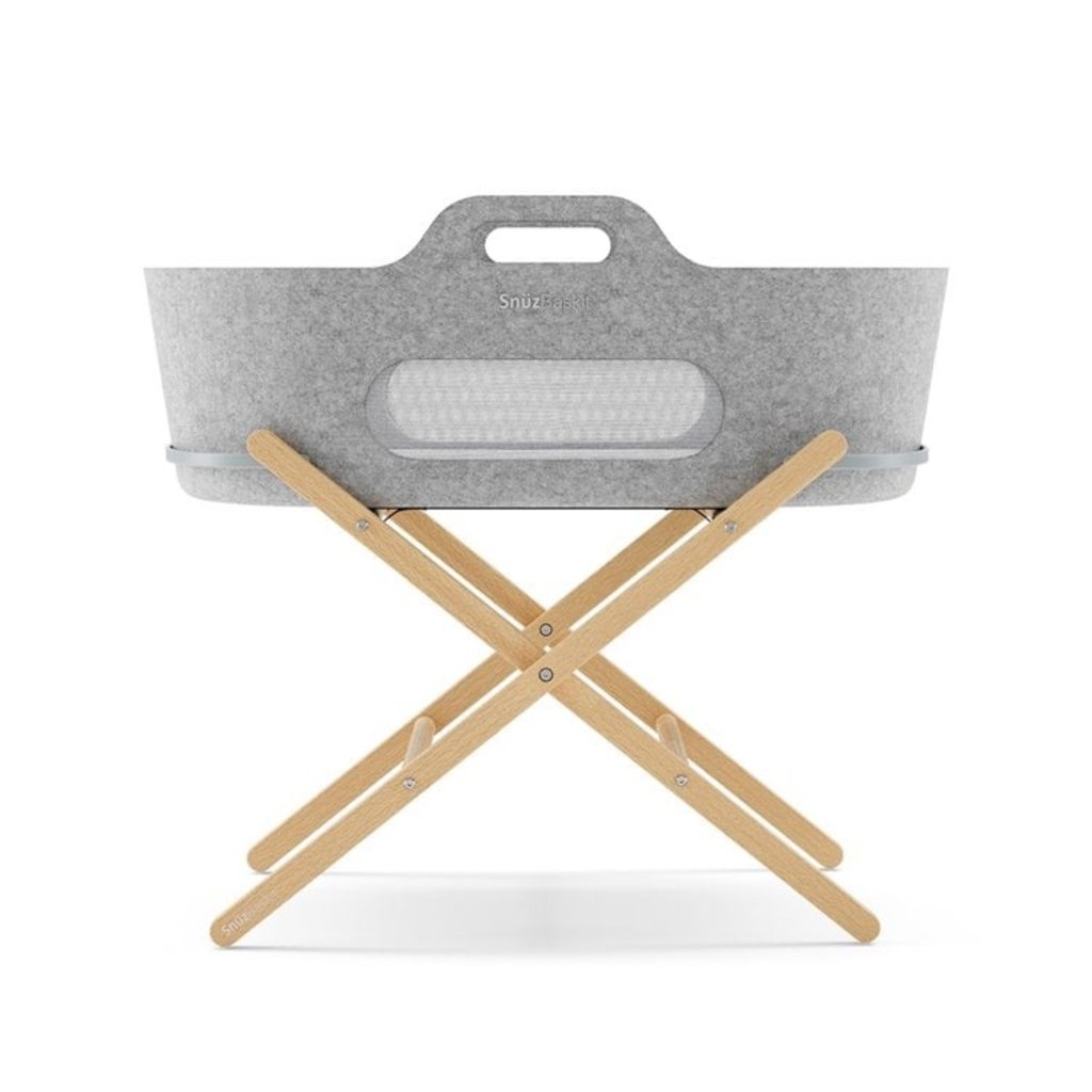 Snuz Snuz Baskit Light Grey & Dove Pine Stand Set