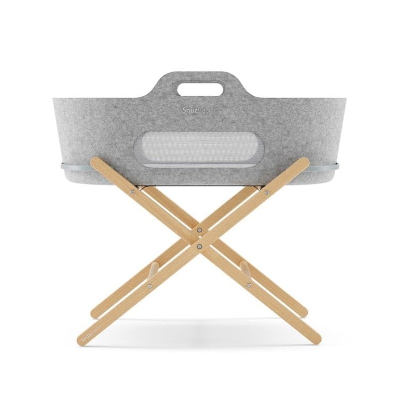 Snuz Snuz Baskit Light Grey & Dove Pine Stand Set
