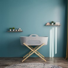 Snuz Snuz Baskit Light Grey & Dove Pine Stand Set