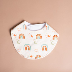 Rain+Conker Rain+Conker Earthy Rainbow and Moon Round Bib