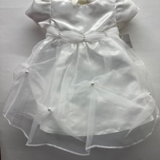 Riveroaks Christening Organza Pearl Gown 6-12m
