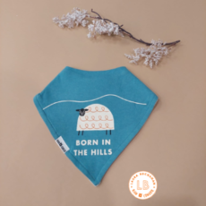Rain+Conker Rain+Conker Born In The Hills Blue Bandana Bibs