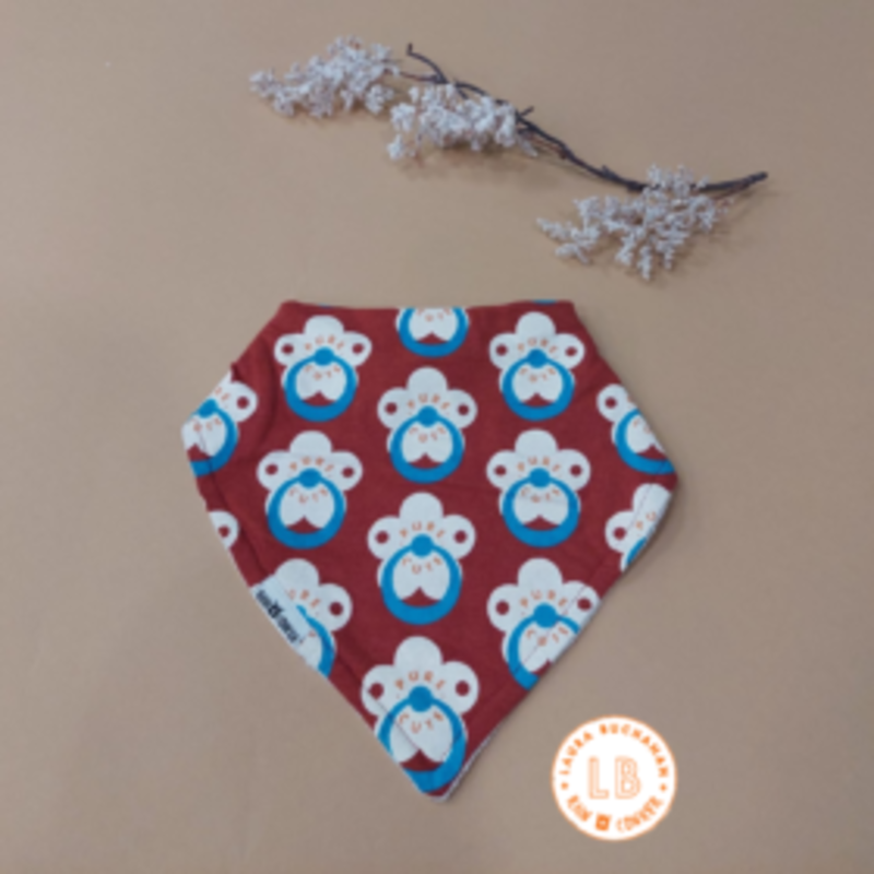 Rain+Conker Rain+Conker Pure Cute Maroon Bandana Bib