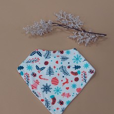 Rain+Conker Rain+Conker White Christmas Bandana Bib