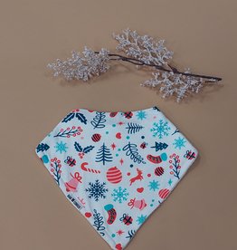 Rain+Conker Rain+Conker White Christmas Bandana Bib