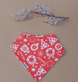 Rain+Conker Rain+Conker Red Christmas Bandana Bib