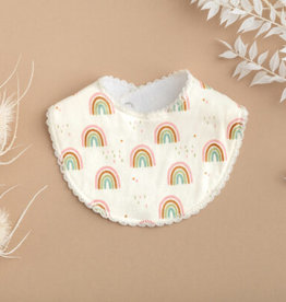 Rain+Conker Rain+Conker Pastel Raindow Frill Edge Bib