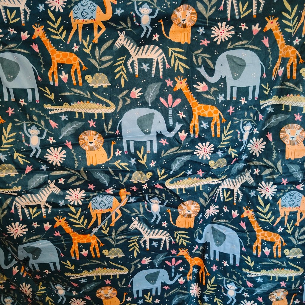 Little Love Little Love Blue Safari 5 point Travel Blanket