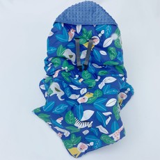 Little Love Little Love Blue  Animal Travel Blanket 3 Point