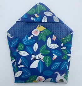 Little Love Little Love Blue  Animal Travel Blanket 3 Point