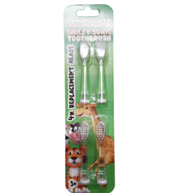 Smiley Eileey Smiley Eileey's Siley Sonic Toothbrush Junior Replacement Heads 4pk