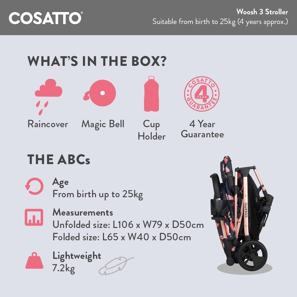 Cosatto Cosatto Woosh 3 Lovebug  With Footmuff