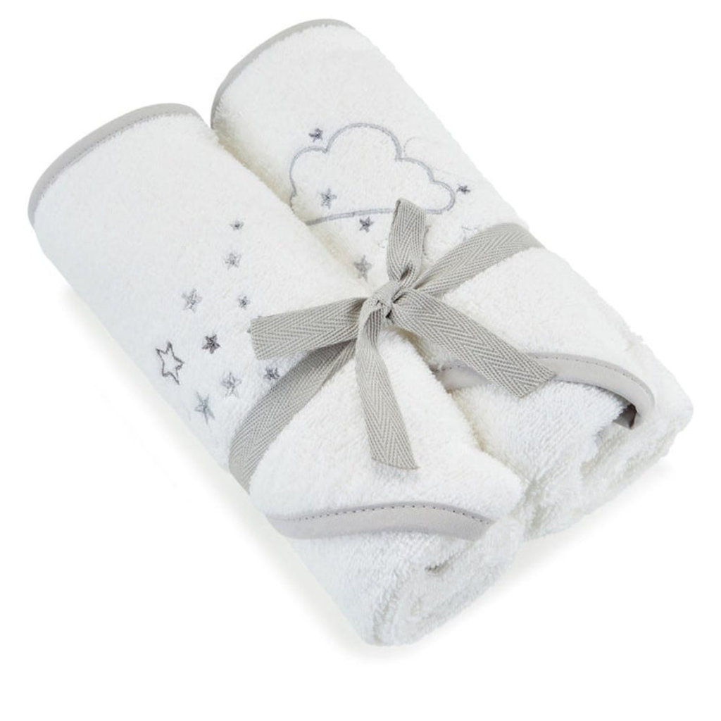 Baby Elegance Baby Elegance Hooded Towel Grey 2pk