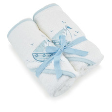 Baby Elegance Baby Elegance Hooded Towel Blue 2pk