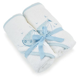 Baby Elegance Baby Elegance Hooded Towel Blue 2pk