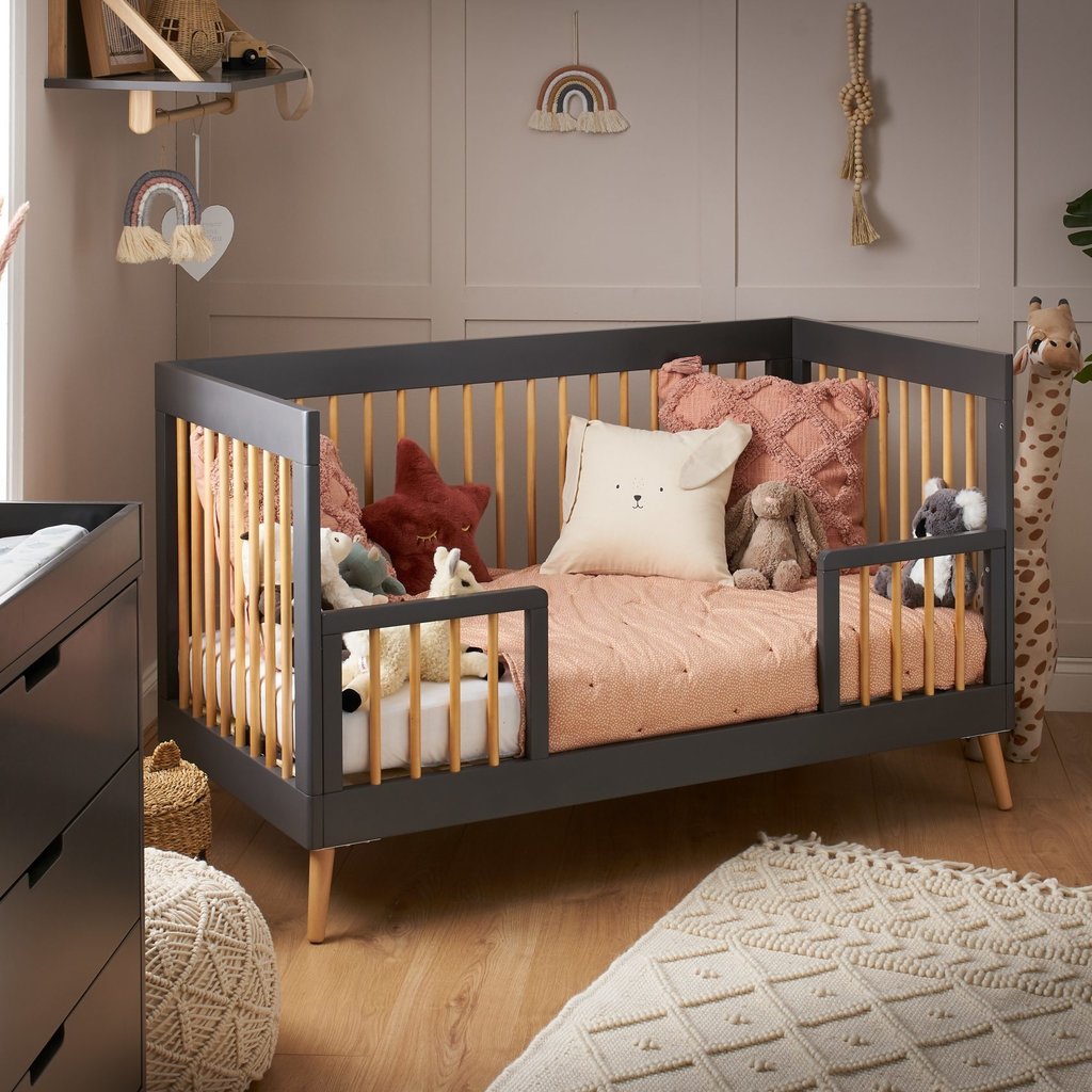 Obaby Obaby Maya 3 Piece Room Set Slate With Natural