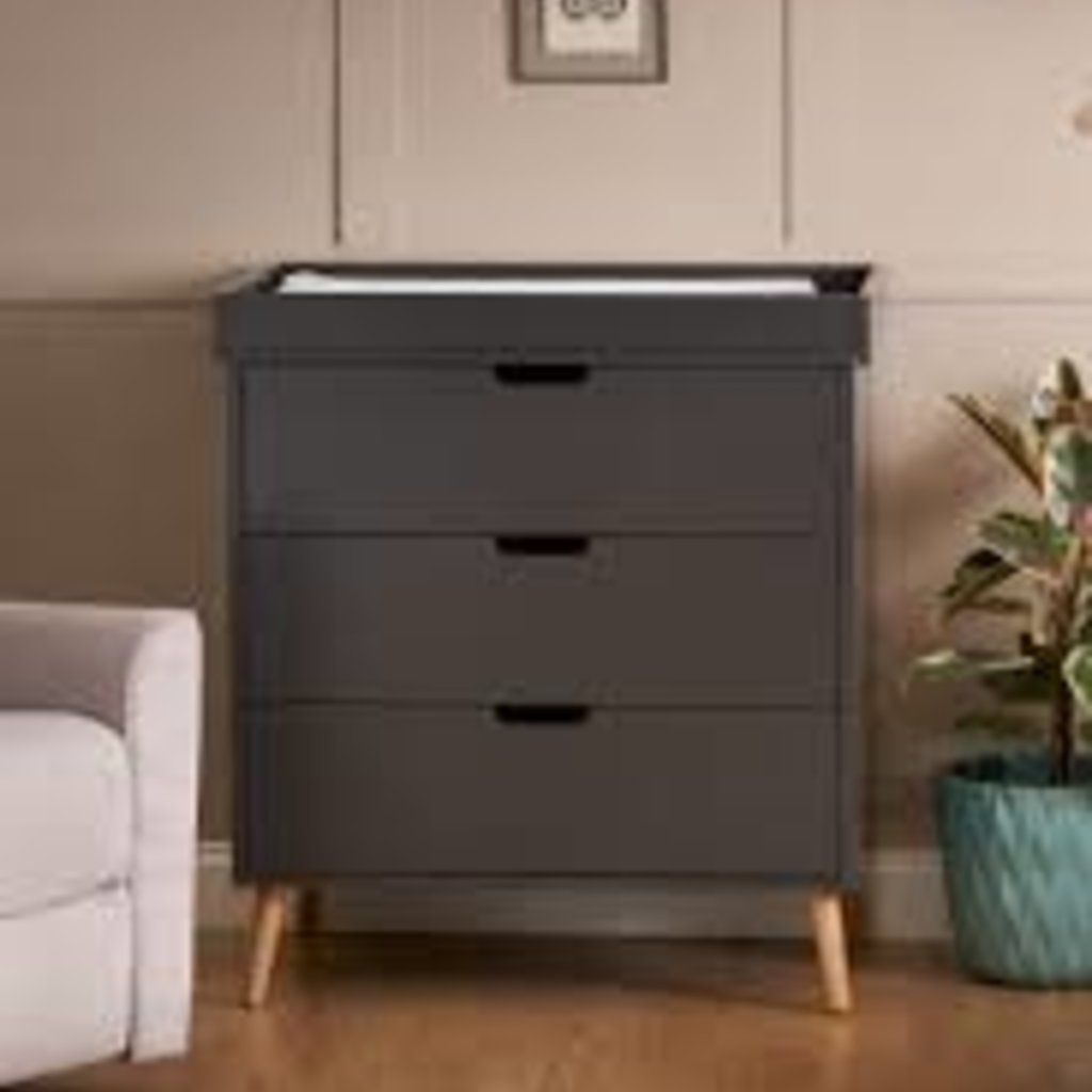 Obaby Obaby Maya 3 Piece Room Set Slate With Natural