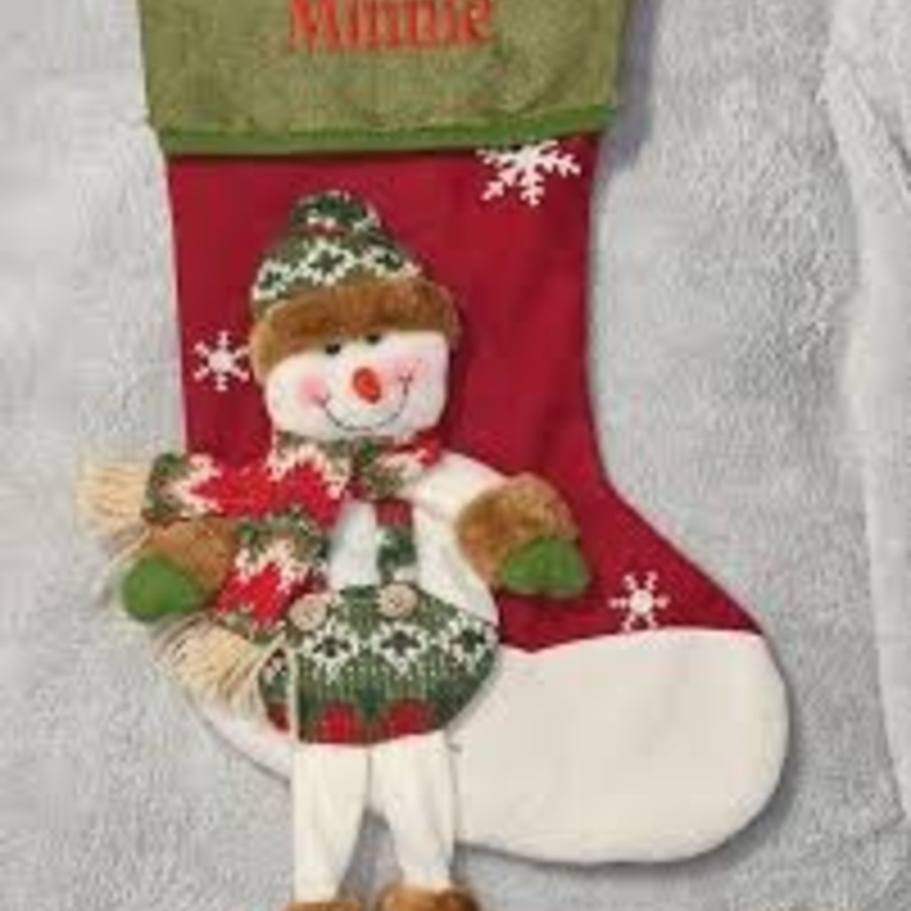 Snowman Stocking with Name Plate