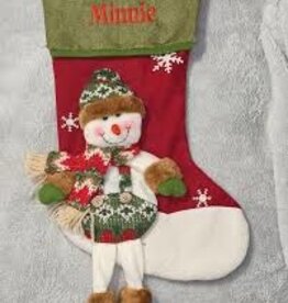 Snowman Stocking with Name Plate