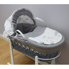 Cuddles Grey Wicker Sweet Dreams Moses Basket