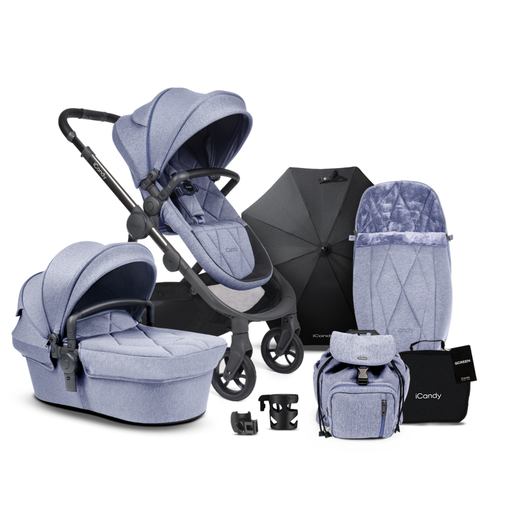 iCandy iCandy Orange 3 Mist Blue Marl Phantom Bundle