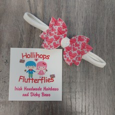 Hollihops&Flutterflies Chloe Heart Dainty Bow Headband