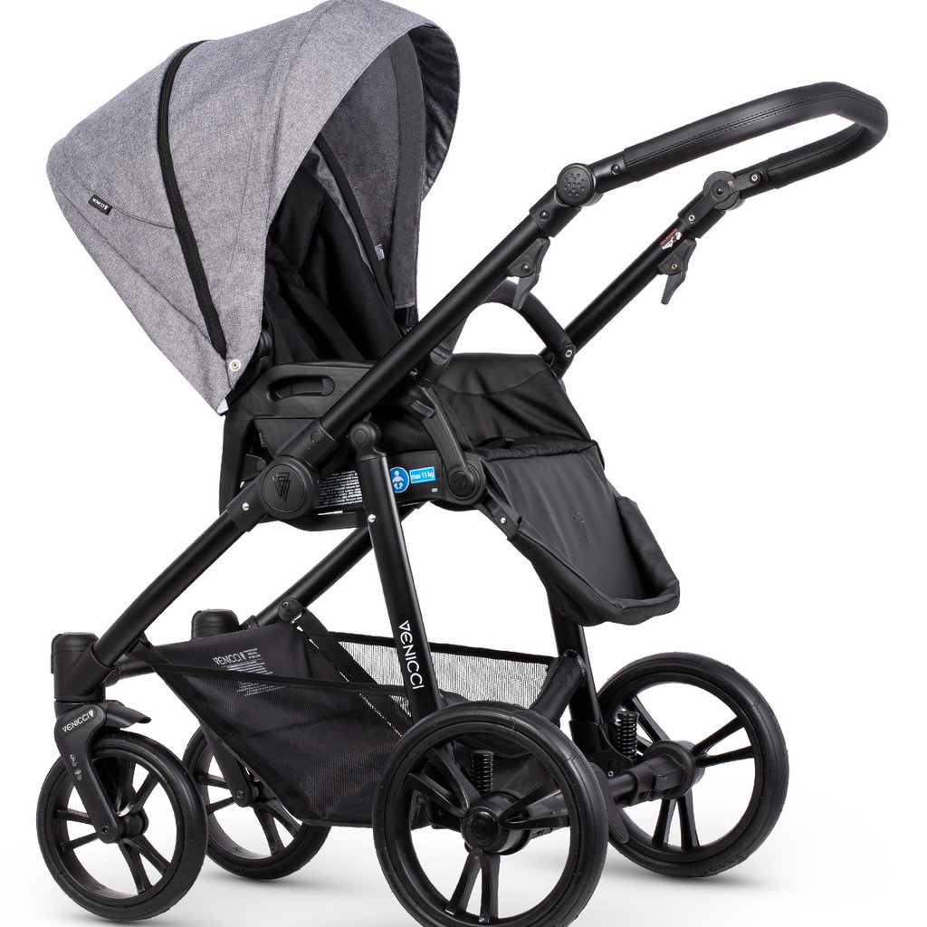 Venicci Venicci Genesis 2 in 1 Light Grey w Black Chassis