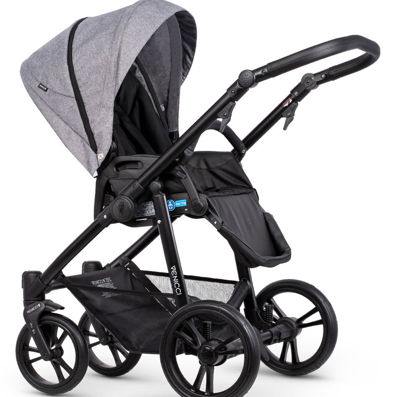Venicci Venicci Genesis 2 in 1 Light Grey w Black Chassis