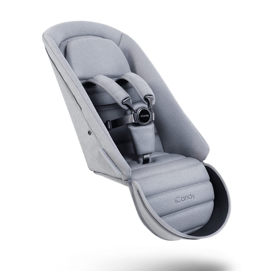 iCandy iCandy Peach 7 2nd Seat Fabric Light Grey - No Bumper Bar