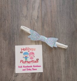 Hollihops&Flutterflies Tiny Blue Glitter Bow Headband